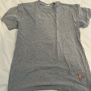 Roller Rabbit Gray T-Shirt with Monkey Logo Patch